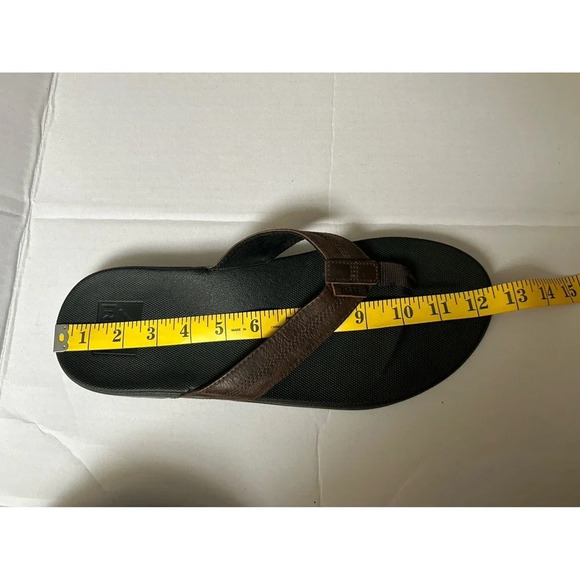 Reef Men's Cushion Phantom Thong Flip Flops Leather Sandals - Picture 7 of 9